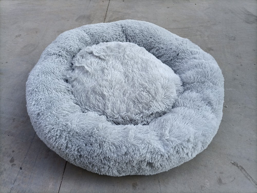 Thick Plush Round Pet Bed for Deep Sleep (Dog & Cat)