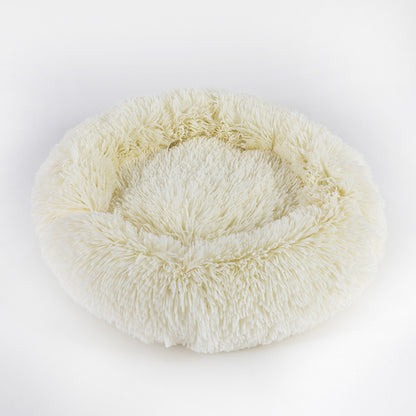 Thick Plush Round Pet Bed for Deep Sleep (Dog & Cat)