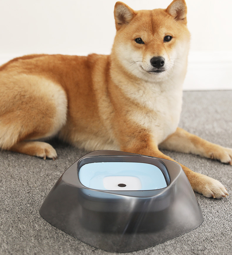 Diamond Pet Floating Water Bowl, 1.4L Splash-Proof